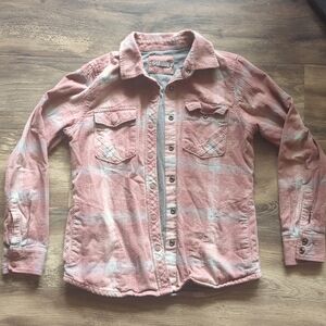 Prana light pink small Flannel